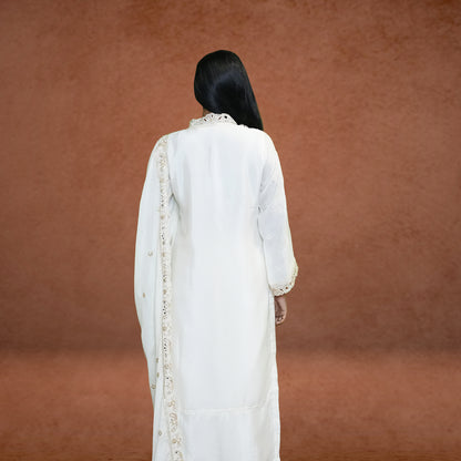 Ivory Noor Embroidered Suit Set with Dupatta