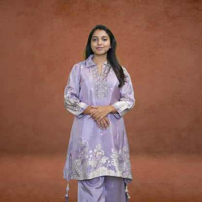 Lavender Luxe Embroidered Kurta Set