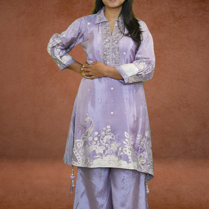 Lavender Luxe Embroidered Kurta Set